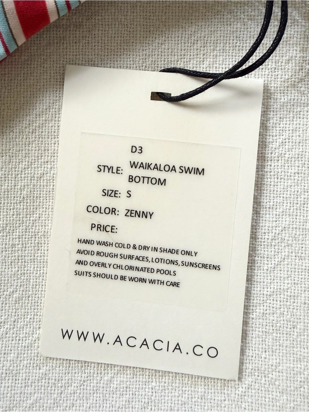 ACACIA Waikaloa Bottom - Zenny / Size S - Summer 2026 - NWT - Picture 6 of 7